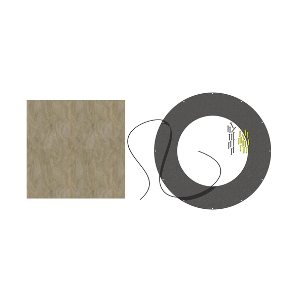 DEKKPLATE Ø125 HELISOLERT 0GR SORT