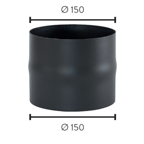 RØYKRØR Ø150-Ø150 SKJØTESTYKKE BP