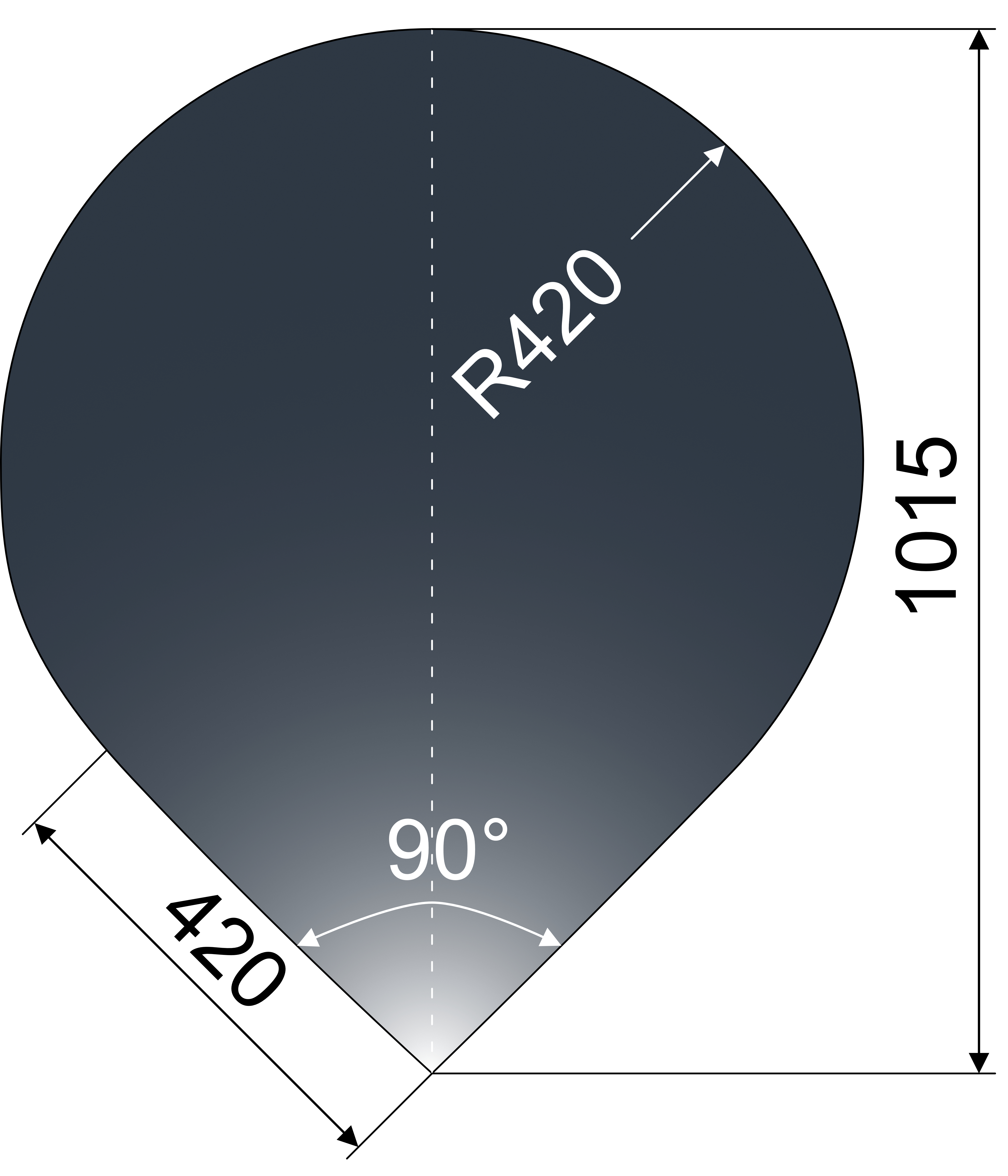 GULVPLATE STÅL 840X1015 GRÅ LAKK