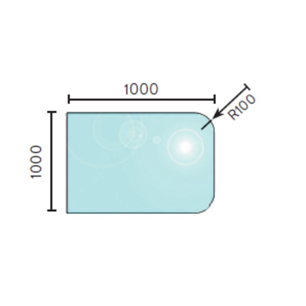 GULVPLATE JØTUL 1000X1000 GLASS
