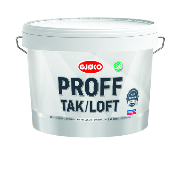PROFF TAK/LOFT HVIT 9L MALING