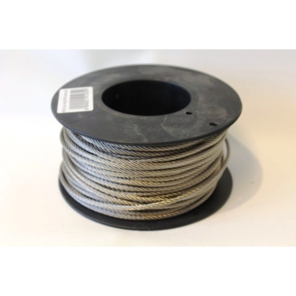 WIRE 6MM GALV. 100M SPOLE, 6X19