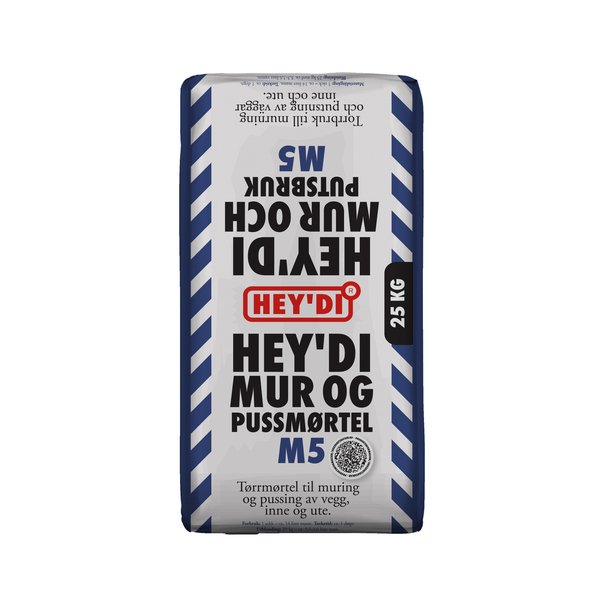 HEYDI MUR&PUSS M5 25KG MØRTEL