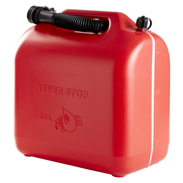 BENSINKANNE 20L RØD PLAST RAWLINK