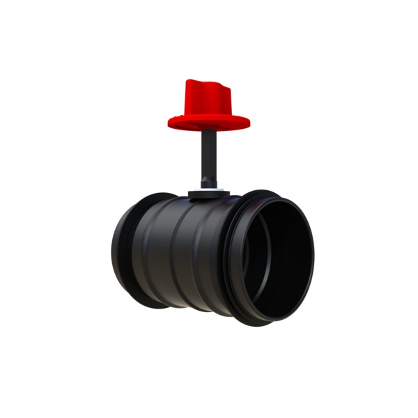 SPJELL FOR TILLUFT Ø80MM SVART