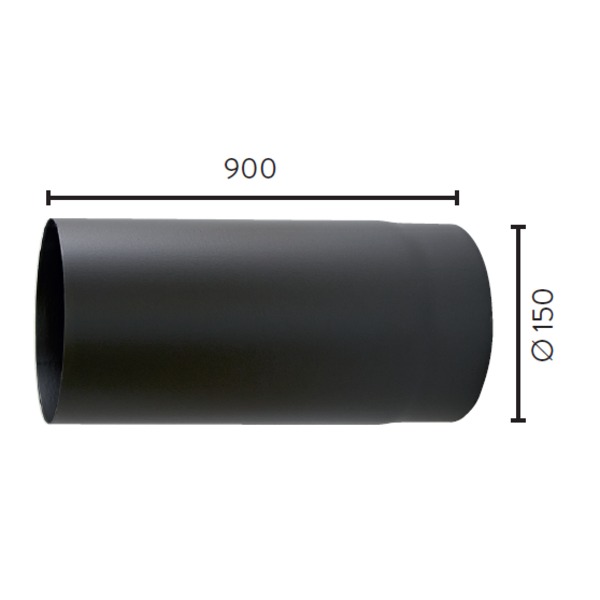 RØYKRØR Ø150 L900 RETT MB