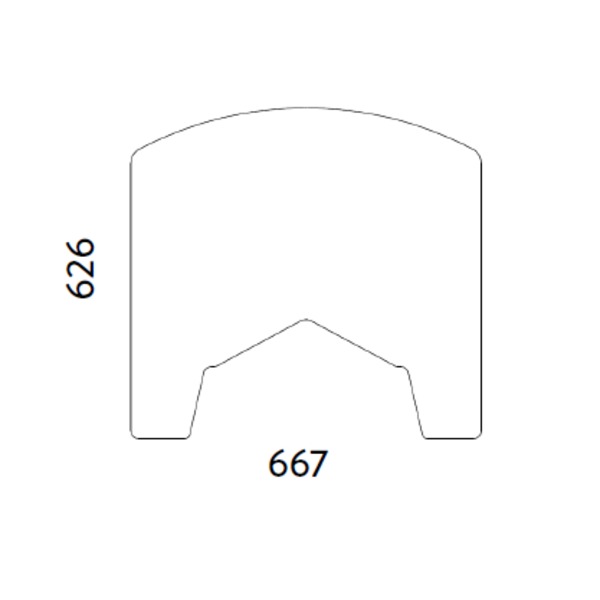 GULVPLATE JØTUL 666X635 GLASS