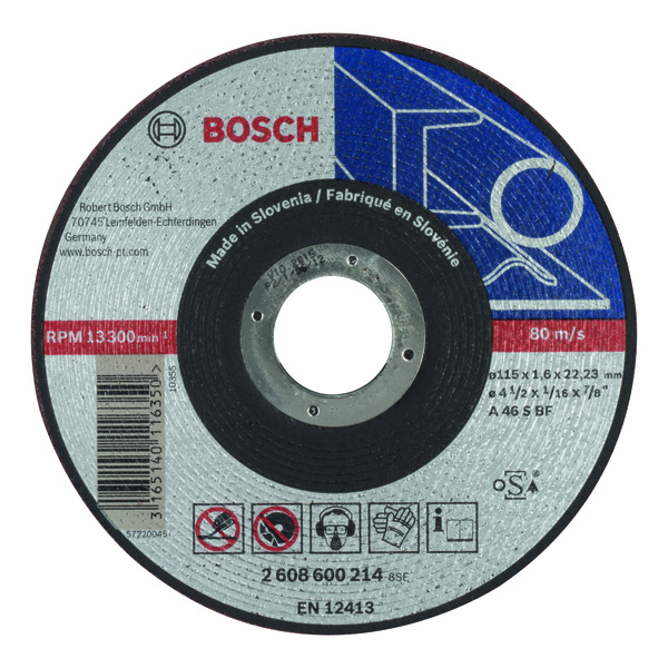 U BOSCH KAPPESKIVE RETT METALL K46 115X22,2