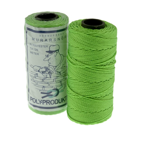 MURERSNOR NEONGRØNN POLYESTER 120M