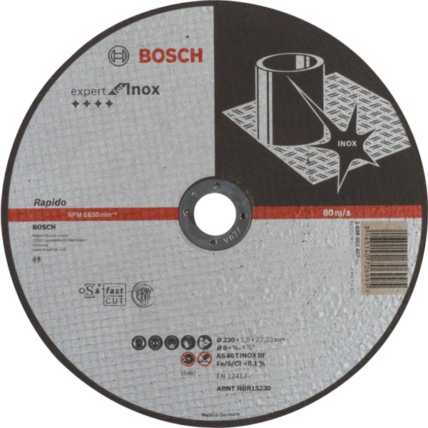 KAPPESKIVE EXP INOX 230X1,9MM LIGE