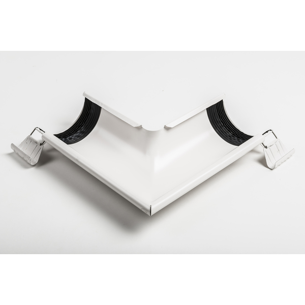 VINKEL UTV M/SKJØT STÅL 125MM HVIT