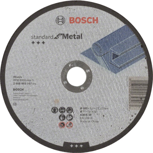 KAPPESKIVE METALL 180X3MM STD