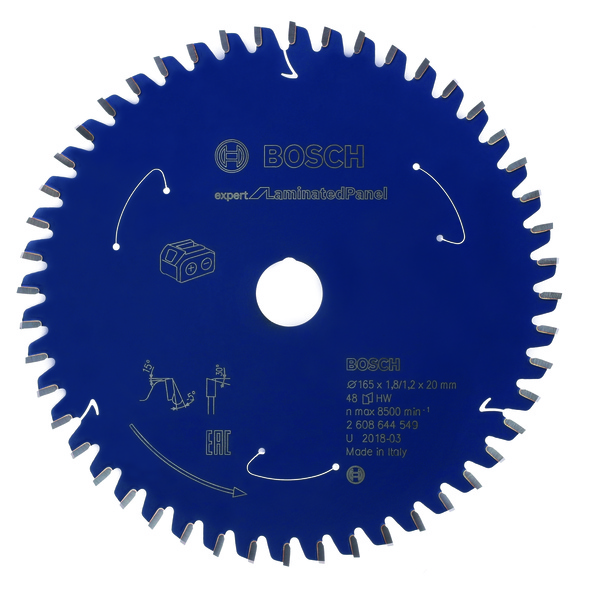 SIRKELSAGBLAD EX ACCU LAMINAT 165X2