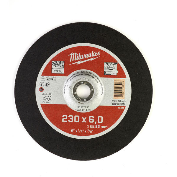 SLIPESKIVE METALL STD 230X6MM MILW