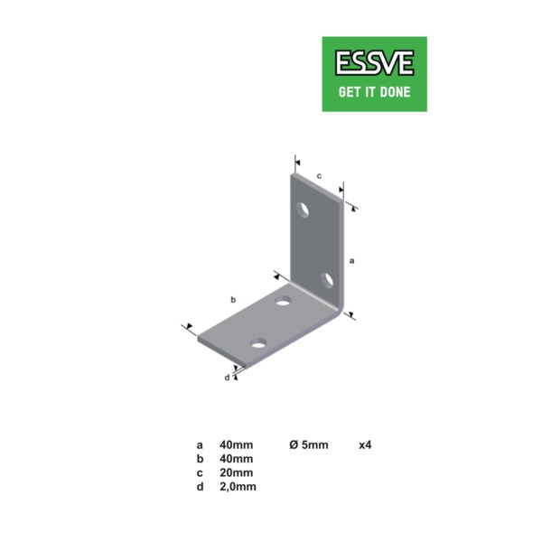 MINIVINKEL M1 40X40X20X2MM FZV -100