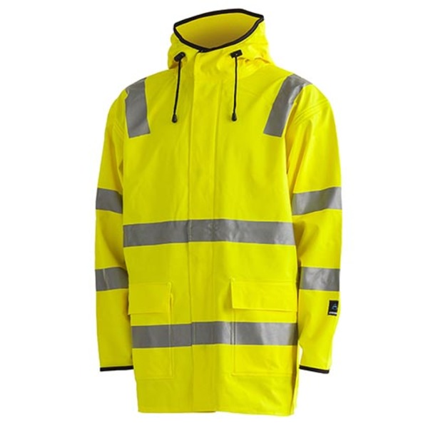 REGNJAKKE A FL PU GUL XL