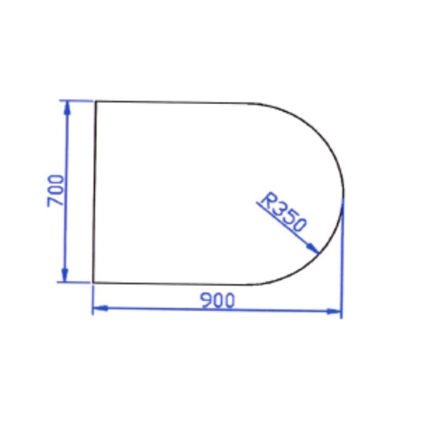 GULVPLATE JØTUL 700X900 SOTETGLASS