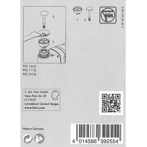 ADAPTER SUPERCUT FSC 2,0 Q FEIN