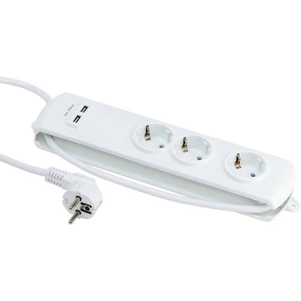 SKJØTELEDNING 3 VEIS MED USB UTTAK