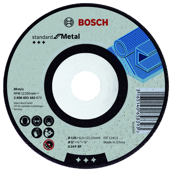 SLIPESKIVE METALL 125X6MM KRUM STD
