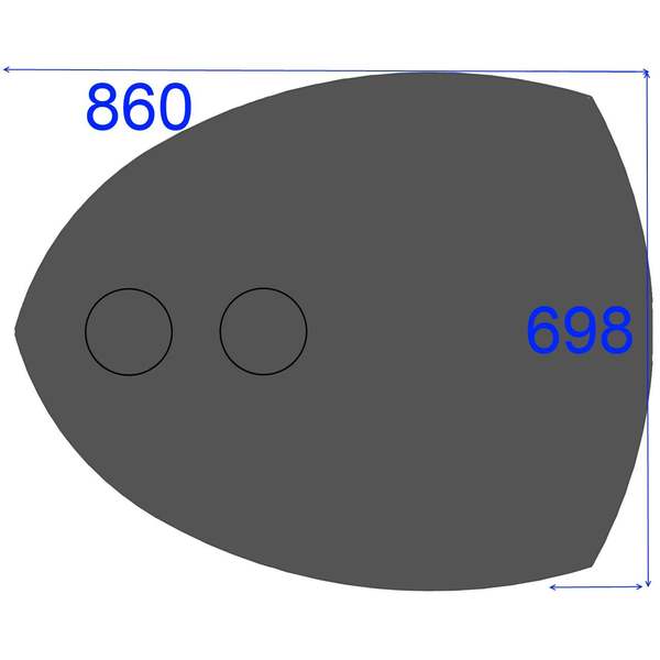 GULVPLATE JØTUL 698X860 SORT LAKK