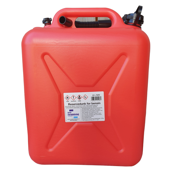 DRIVSTOFFKANNE 20L RØD PLAST TRIO