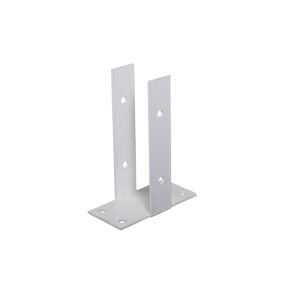 STOLPEFOT M/PLATE 70MM HVIT