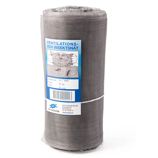 FLUEDUK 0,30M 25M GRÅ POLYETEN