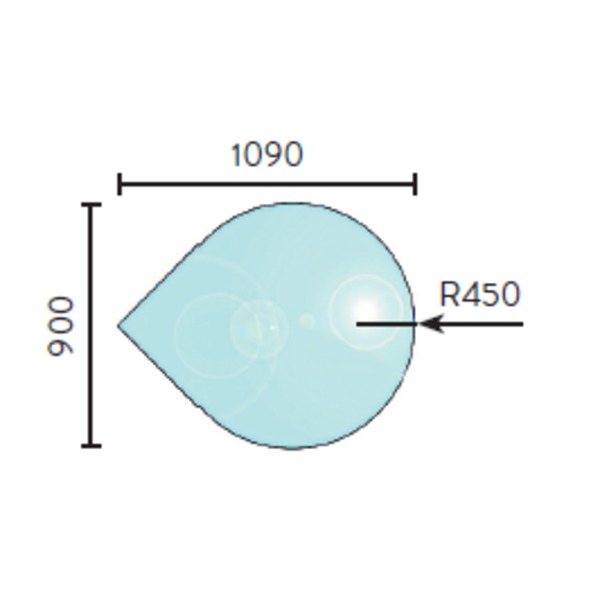 GULVPLATE JØTUL 900X1090 GLASS