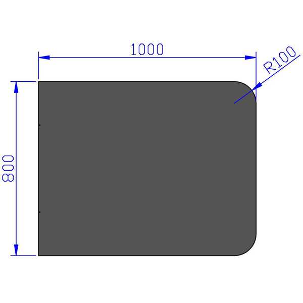 GULVPLATE JØTUL 800X1000 SORT LAKK