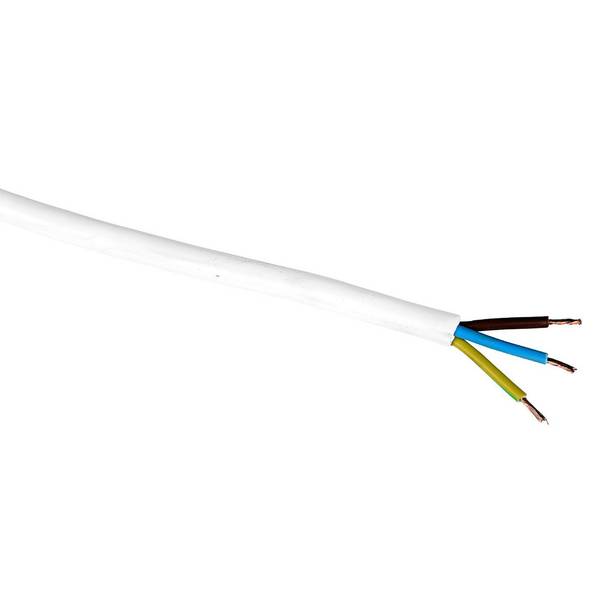 PLASTKABEL PMH 3G1,5 HVIT 5M