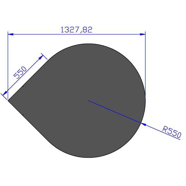 GULVPLATE JØTUL 1100X1330 SORT LAKK