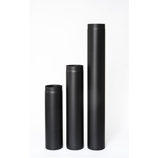 RØKRØR Ø125X1000 SORT LAKK 2,0MM