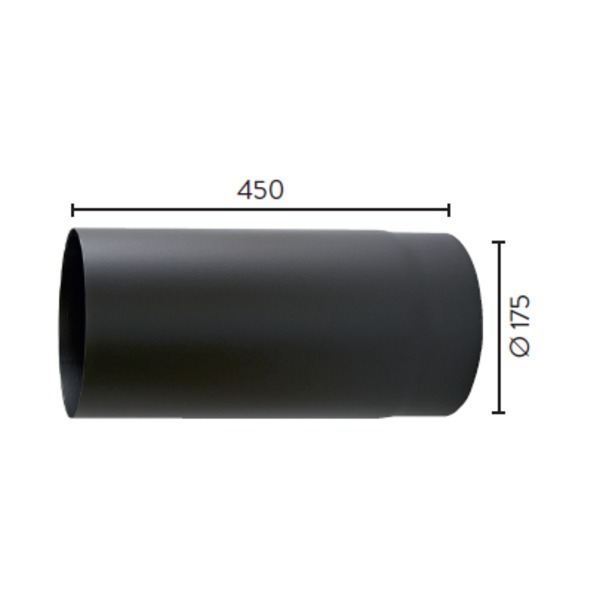 RØYKRØR Ø175 L450 RETT MBE