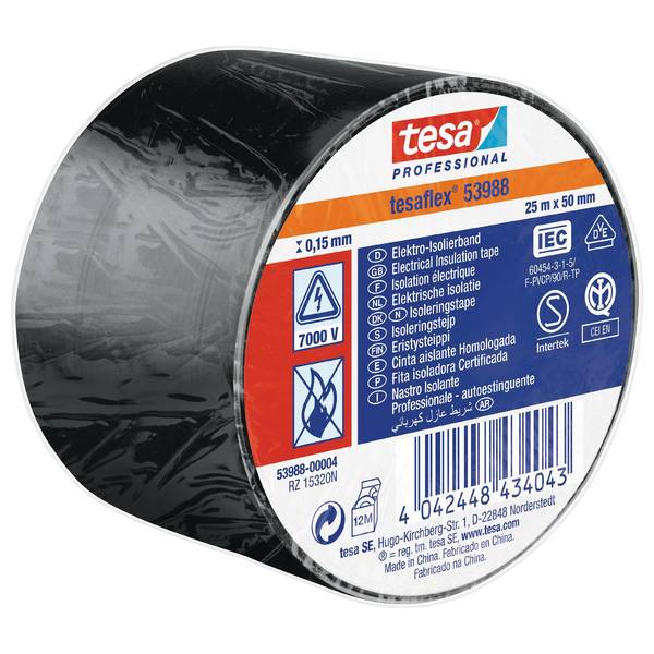 ELTAPE 53988 SVART 50MMX25M