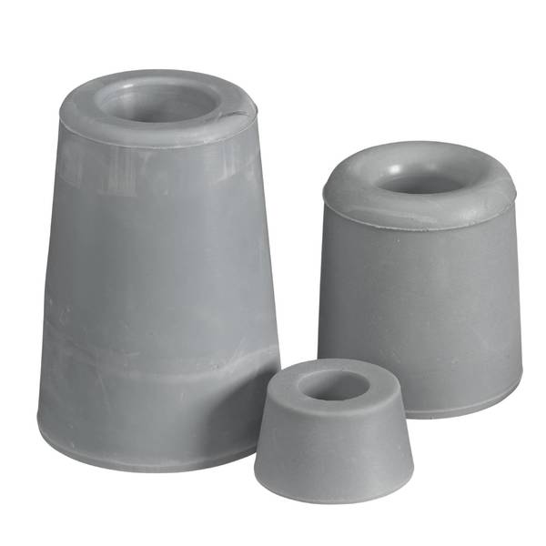 DØRSTOPPER GUMMI GRÅ 40X65MM