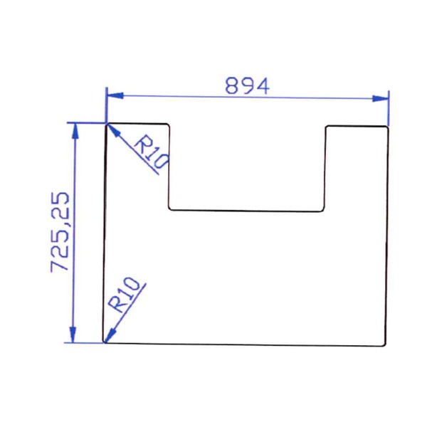 GULVPLATE JØTUL 725X894 GLASS