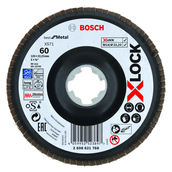 LAMELLSLIPESKIVE XLOCK 125MM K60 KU