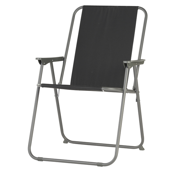 CAMPINGSTOL SORT/GRÅ