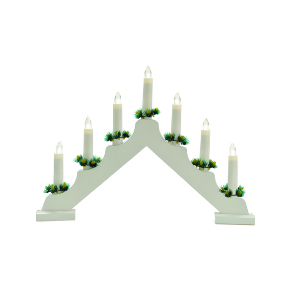 ADVENTSTAKE 7-ARMET KLASSISK RØD