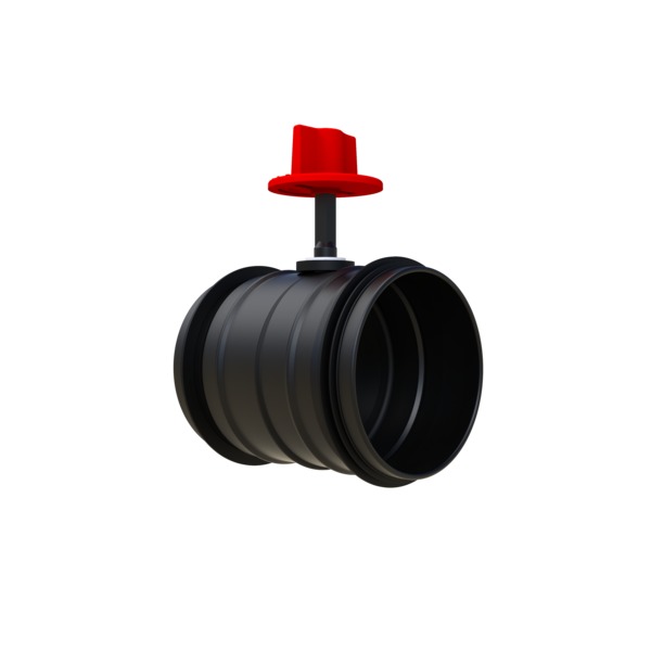 SPJELL FOR TILLUFT Ø100MM SVART