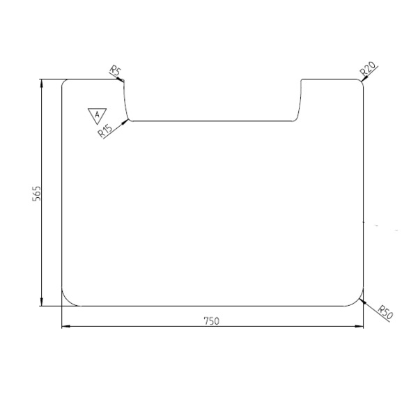 GULVPLATE JØTUL 750X565 GLASS
