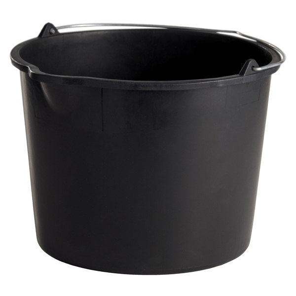INDUSTRIBØTTE 12L M/HELLETUT SORT