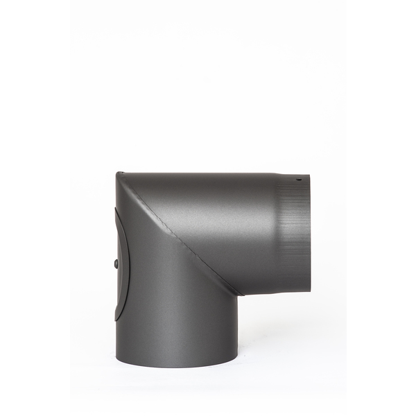 RØKRØR Ø125X90° KNE M/L 1,2 GRÅ LAKK 