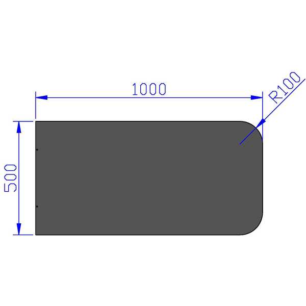 GULVPLATE JØTUL 500X1000 SORT LAKK