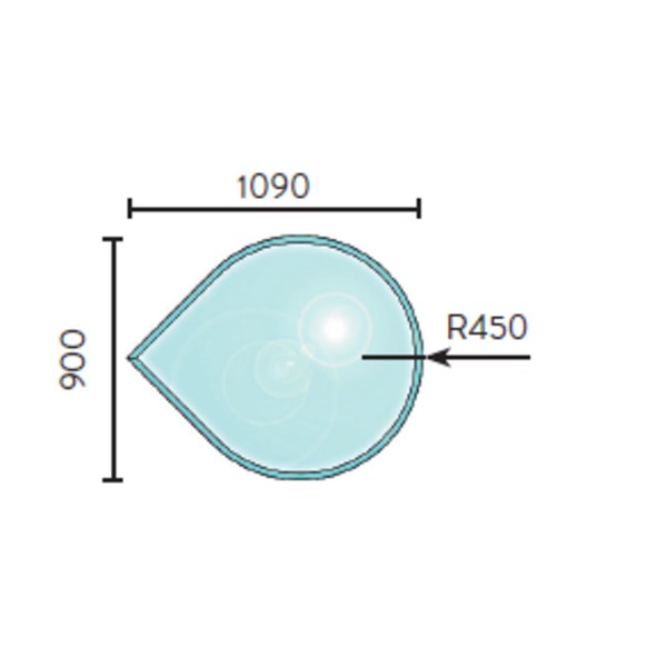 GULVPLATE JØTUL 900X1090 FASETTGLAS