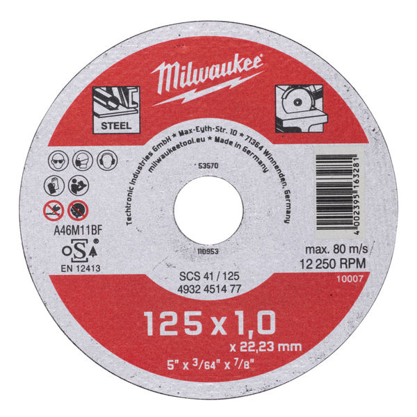 KAPPSKIVE METALL STD 125X1,5MM MILW