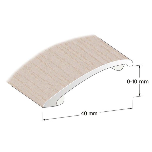 NIVÅLIST FIX HVIT EIK 1000X40X10MM