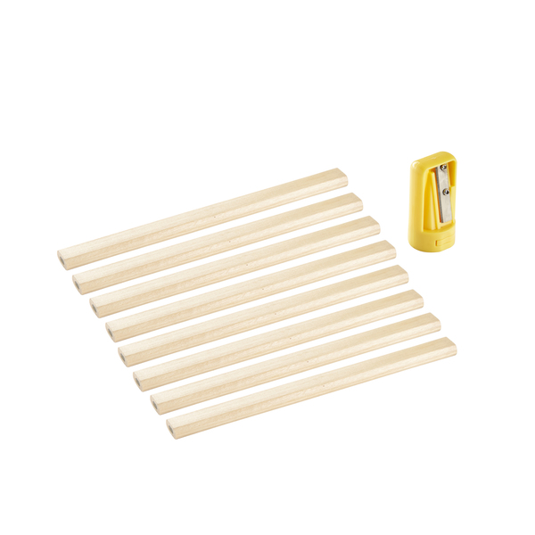 TØMMERMANNSBLYANT A8 PROBUILDER INKLUDERT BLYANTSSPISSER. PAKKET I RUND PLASTBOKS.