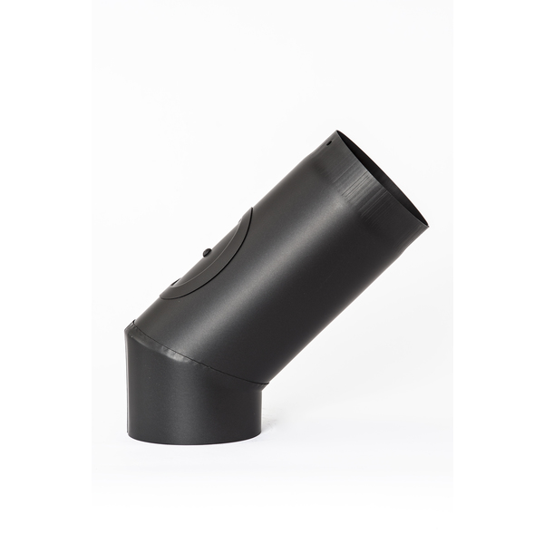 RØKRØR KNE Ø125X45° M/L SORT L